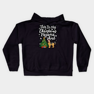 This is my Christmas Pajama Shirt German Shepherd Lover Dog Kids Hoodie